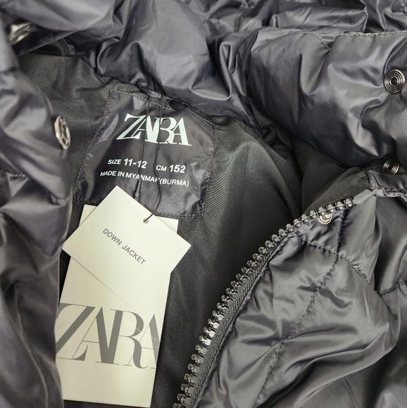 Zara Down Puffer Zip Up Jacket. - Picture 2 of 3